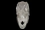 Carved Quartz Crystal Dinosaur Skull #227038-2